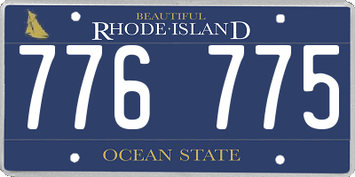 RI license plate 776775