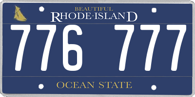 RI license plate 776777