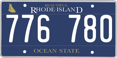 RI license plate 776780