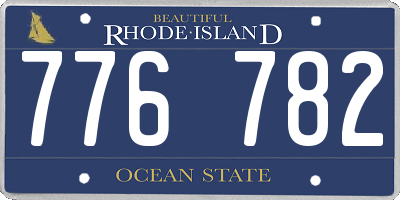 RI license plate 776782