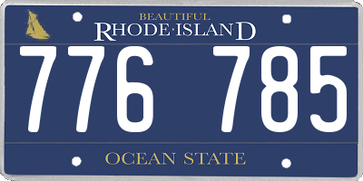 RI license plate 776785