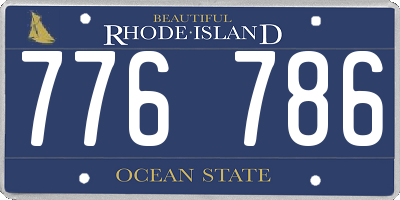 RI license plate 776786