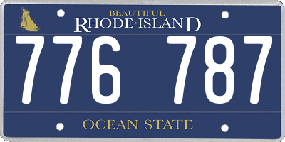 RI license plate 776787