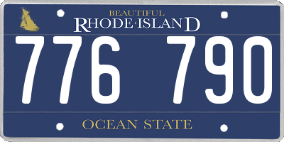 RI license plate 776790