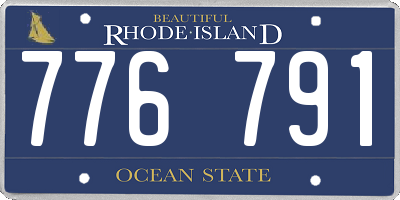 RI license plate 776791
