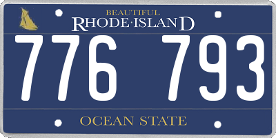 RI license plate 776793