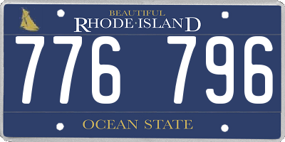 RI license plate 776796