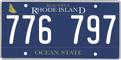 RI license plate 776797
