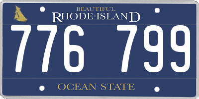 RI license plate 776799