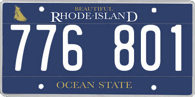 RI license plate 776801