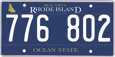 RI license plate 776802