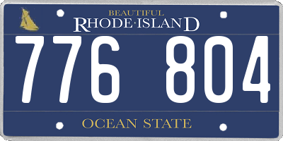 RI license plate 776804