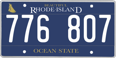 RI license plate 776807