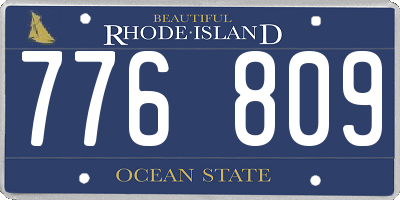 RI license plate 776809