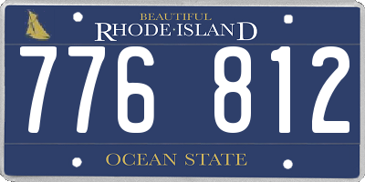 RI license plate 776812