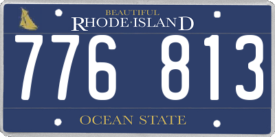 RI license plate 776813