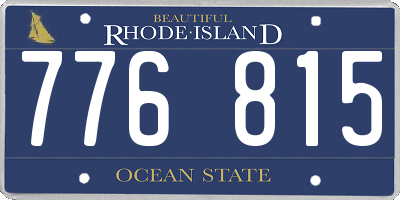 RI license plate 776815