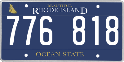 RI license plate 776818