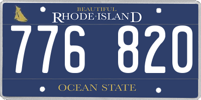 RI license plate 776820