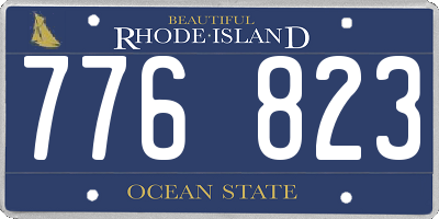 RI license plate 776823