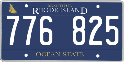 RI license plate 776825