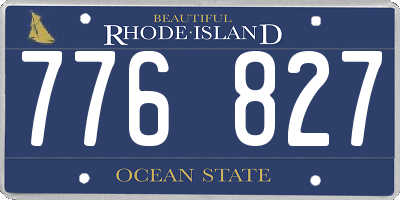RI license plate 776827
