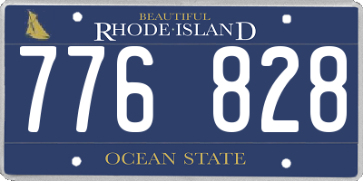 RI license plate 776828