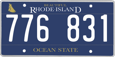 RI license plate 776831