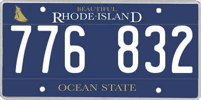 RI license plate 776832