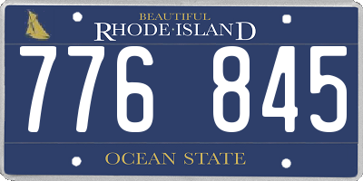RI license plate 776845