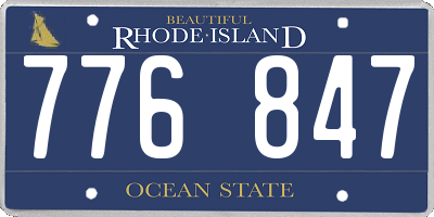 RI license plate 776847