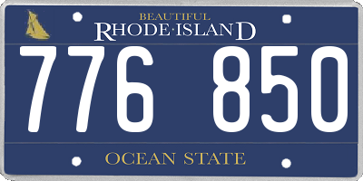 RI license plate 776850