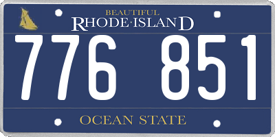 RI license plate 776851