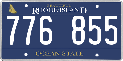 RI license plate 776855