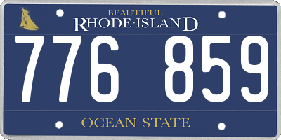 RI license plate 776859
