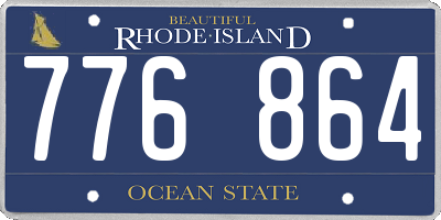 RI license plate 776864