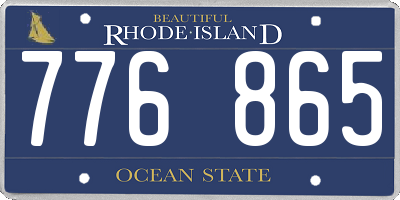 RI license plate 776865