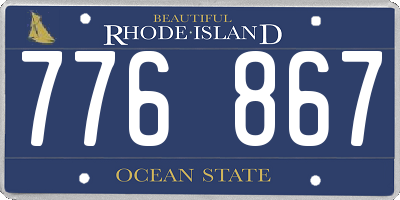 RI license plate 776867