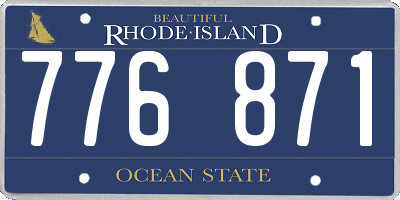 RI license plate 776871