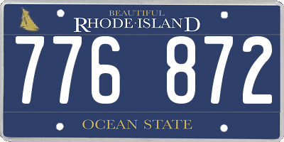 RI license plate 776872