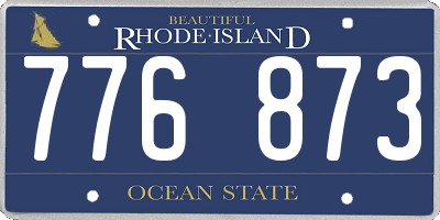 RI license plate 776873