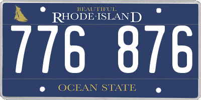 RI license plate 776876