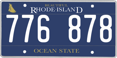 RI license plate 776878