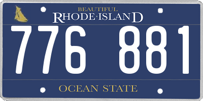 RI license plate 776881