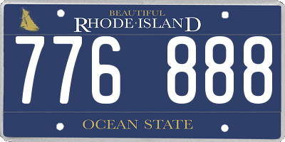 RI license plate 776888