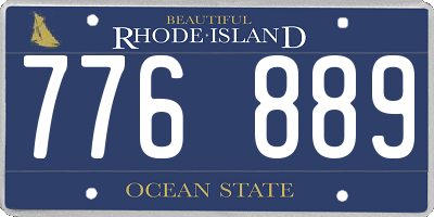 RI license plate 776889