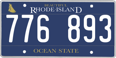 RI license plate 776893