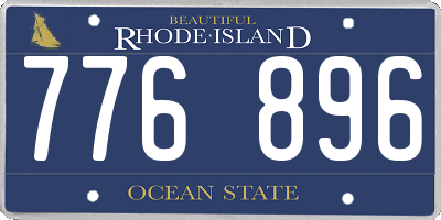 RI license plate 776896