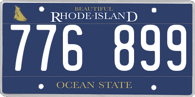 RI license plate 776899