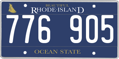 RI license plate 776905